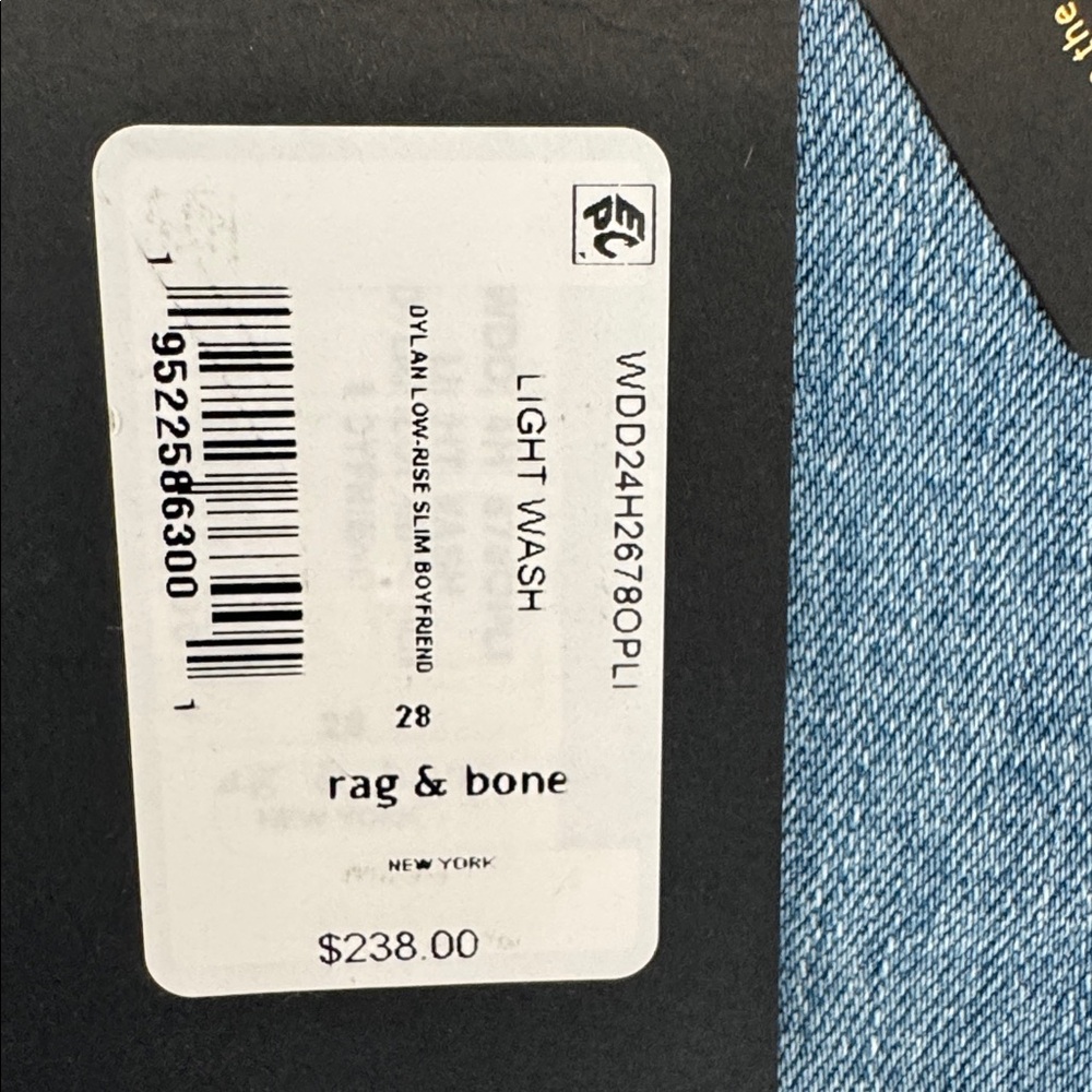 Rag & Bone Low Rise, Slim, Boyfriend Jeans. Size 28 - Picture 7 of 16